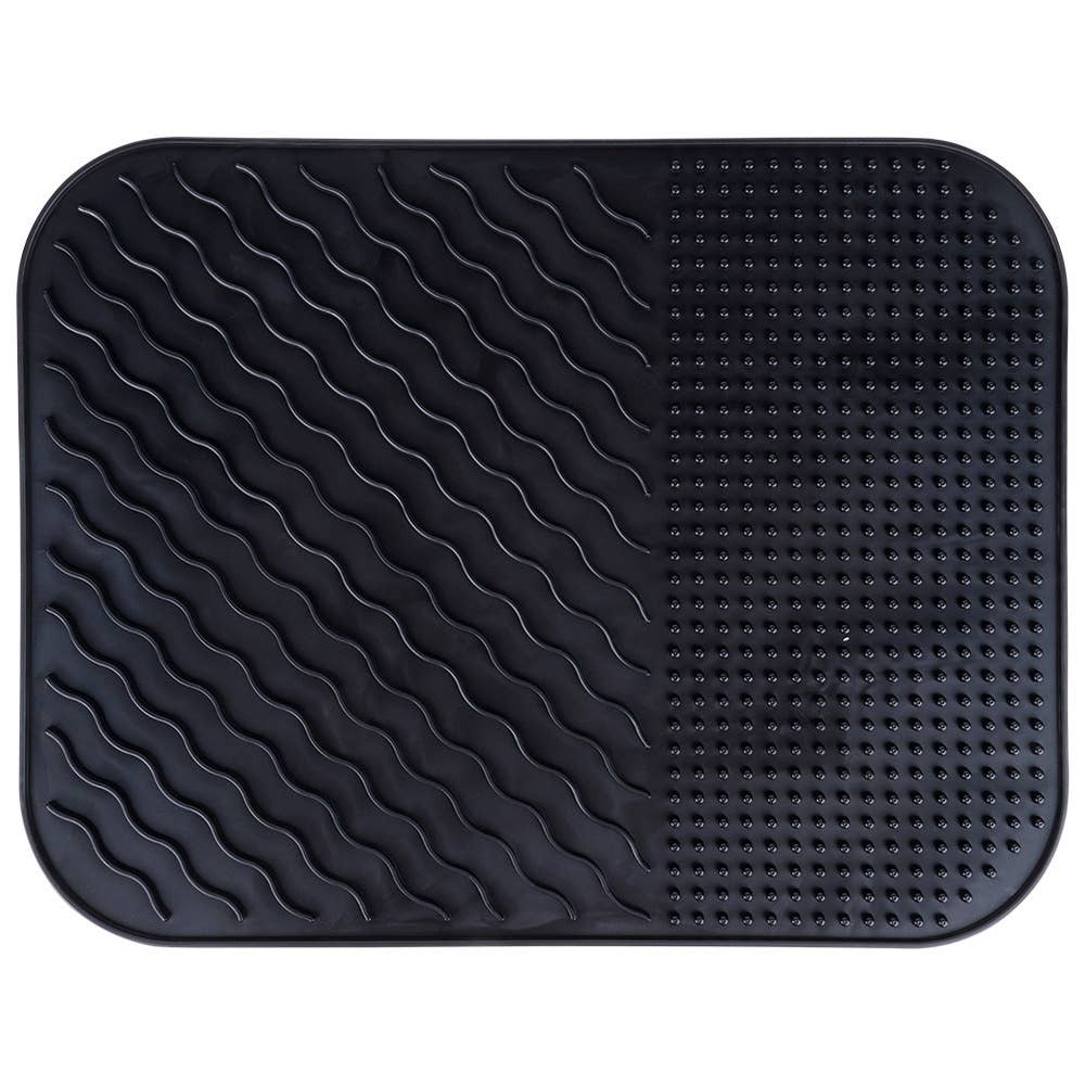 Dish Drying Mat Silicone Black 34x26.5 cm 229241