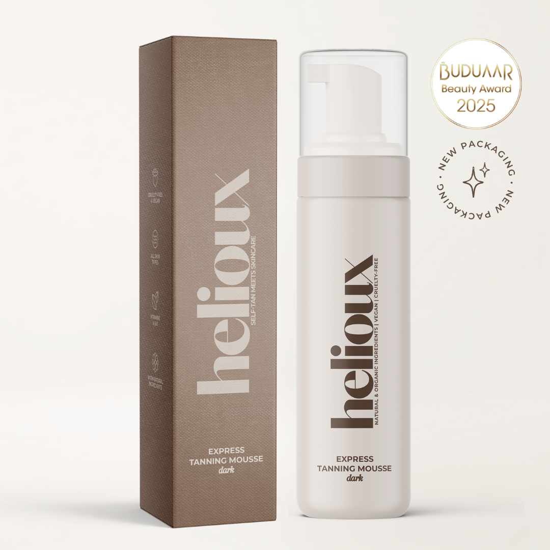 Helioux Self Tanning Mousse 1-3 Hour Express | Dark | Self Tanner