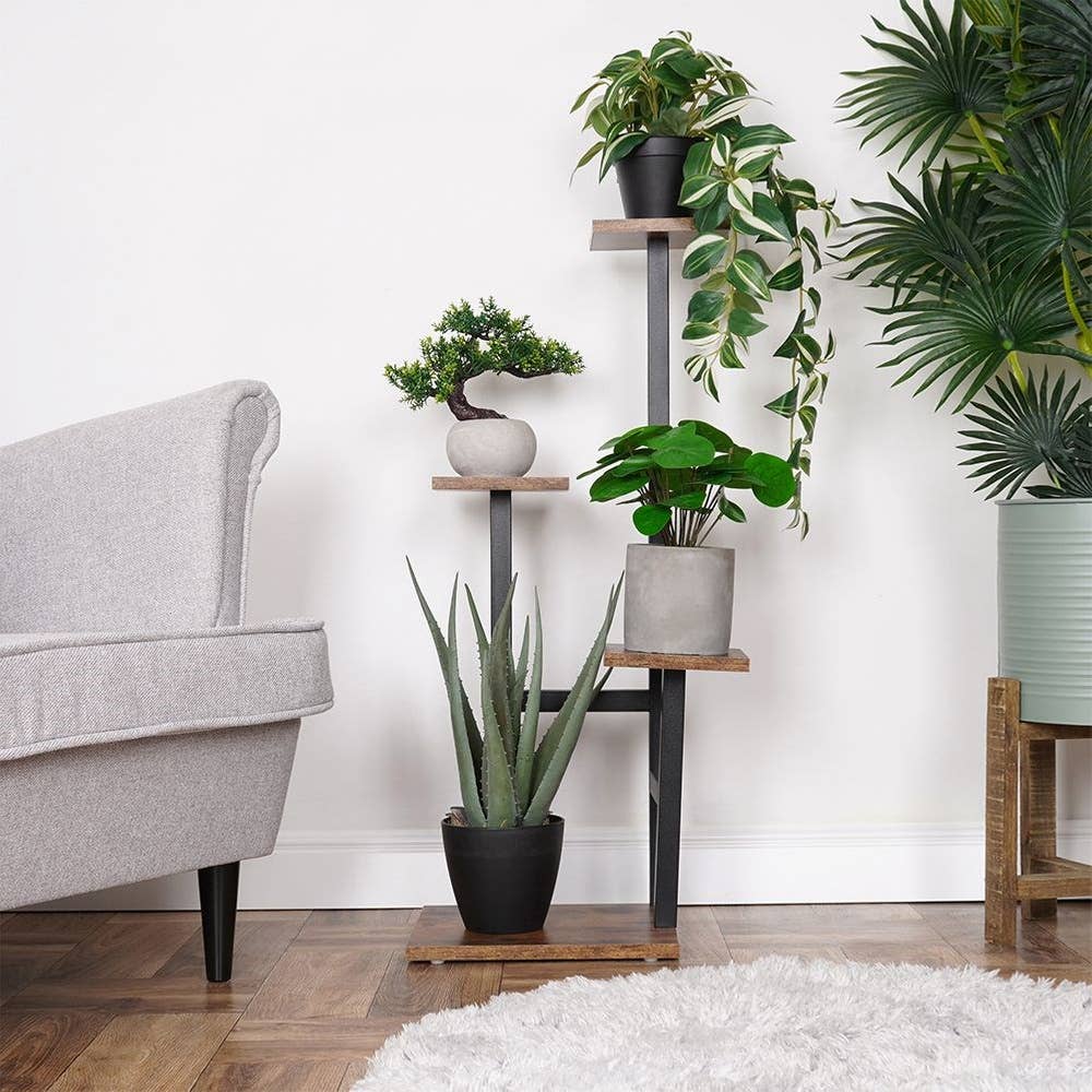 Plant Stand Metal 4-Level 84 cm 569822