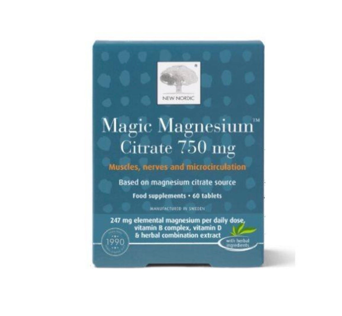 New Nordic Magic Magnesium Citrate 750mg 60 Tablets