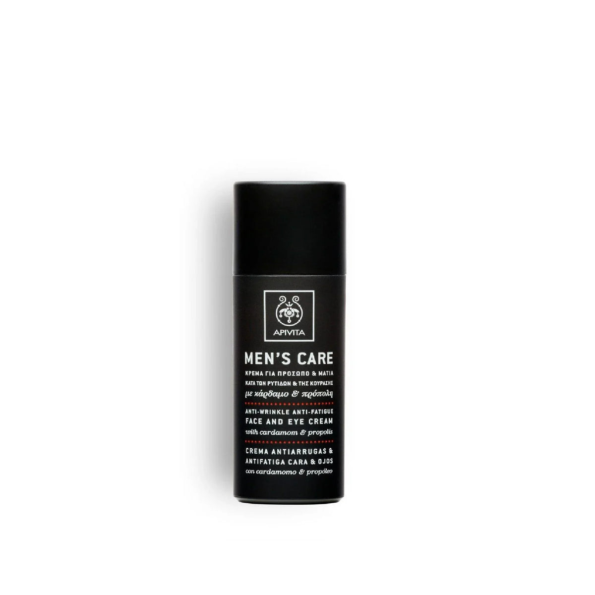 Apivita Men's Care Anti-Wrinkle and Firming Face and Eye Cream for youthful skin.