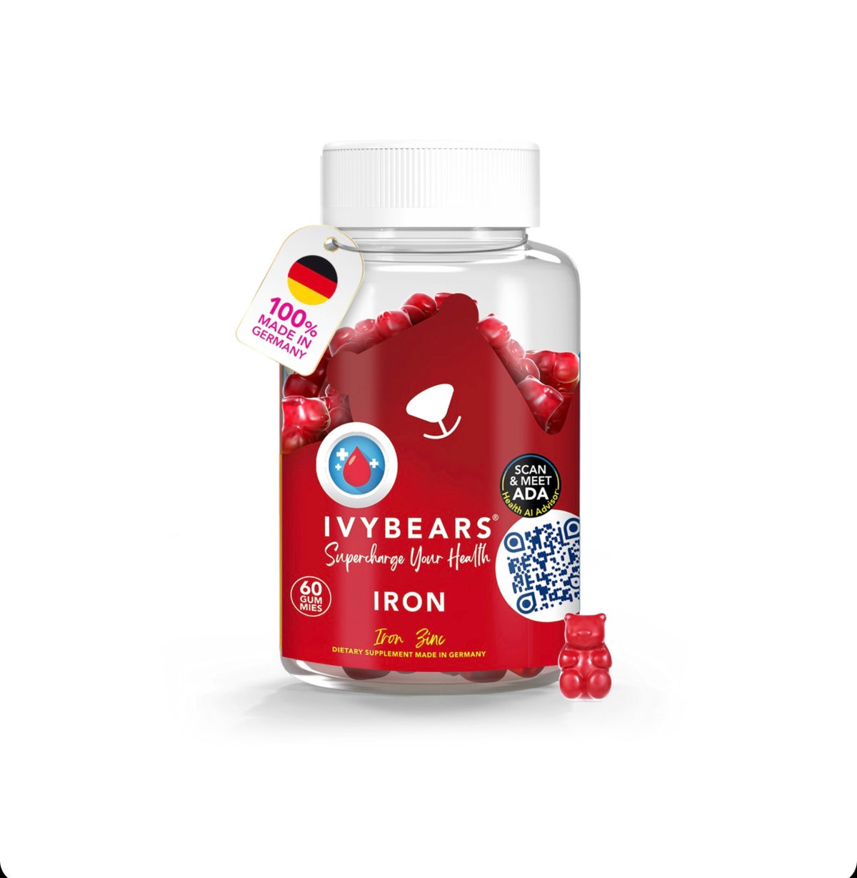 IVYBEARS Iron Gummies 60 Pieces