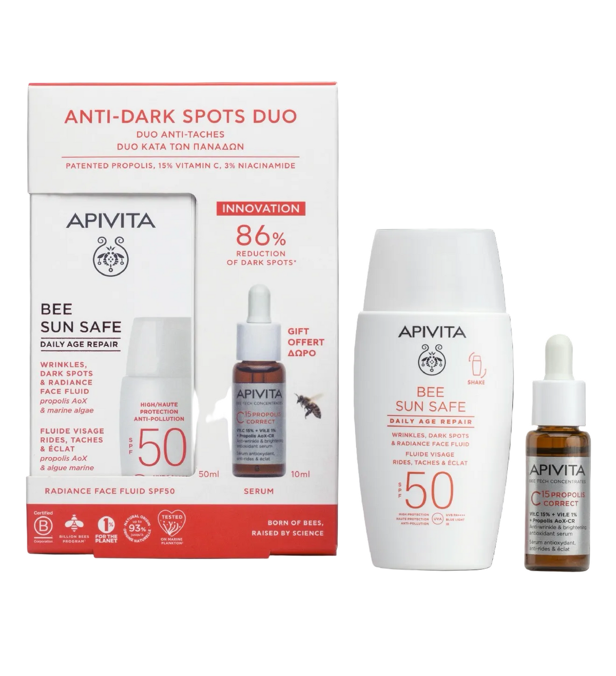 Apivita Bee Sun Safe Anti-Dark Spots Duo SPF50+ Gift Set
