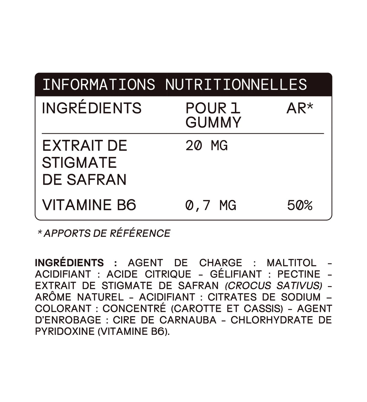 Mium Lab Safran B6 Sugar-Free Gummies 30 Gummies | Emotional Balance & Mood Support