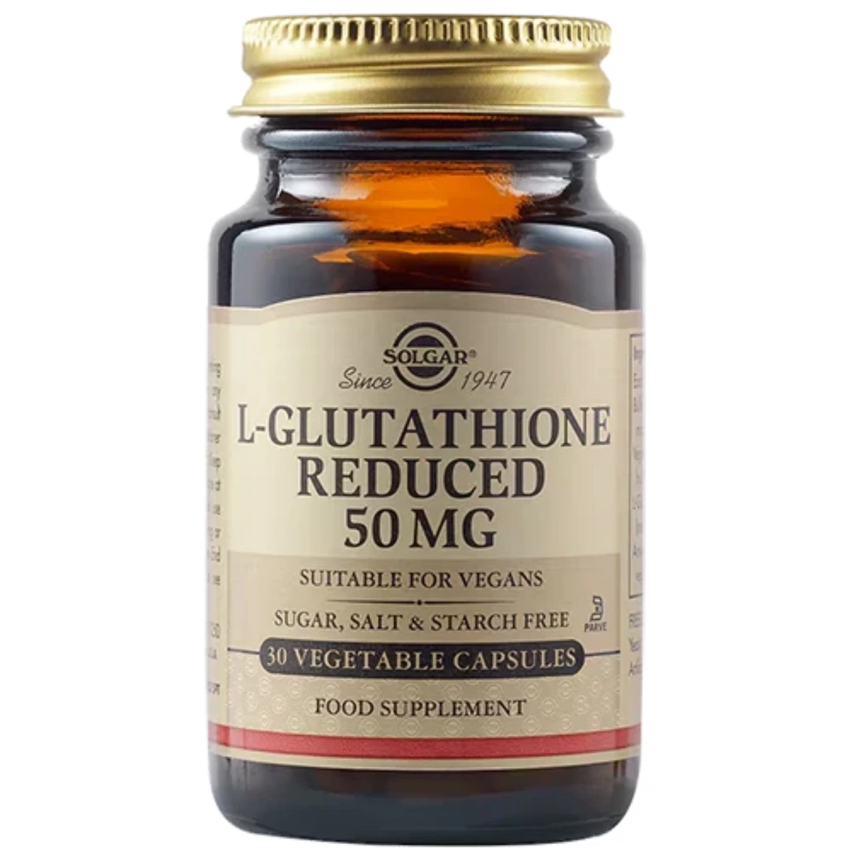 Solgar L-Glutathione 50 mg - Supports antioxidant activity and detoxification.