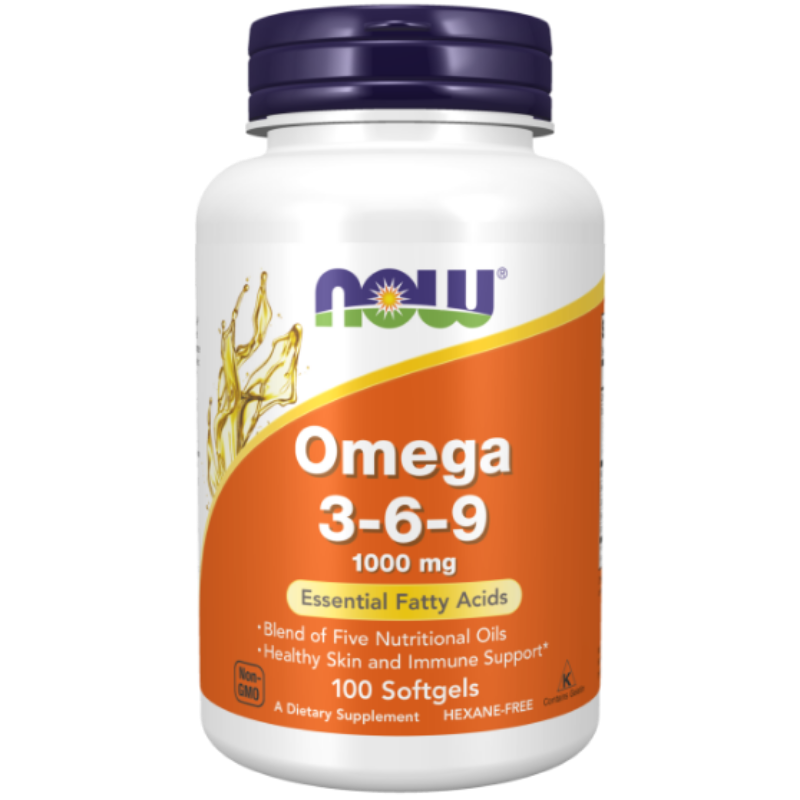 NOW Foods Omega 3-6-9 1000 mg Softgels - Essential fatty acid support.