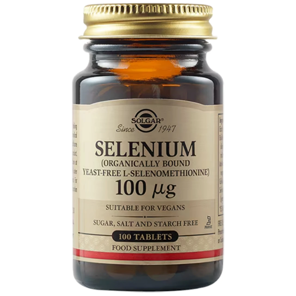 Solgar Selenium (Yeast-Free) 100 µg - Promotes immune and thyroid health.