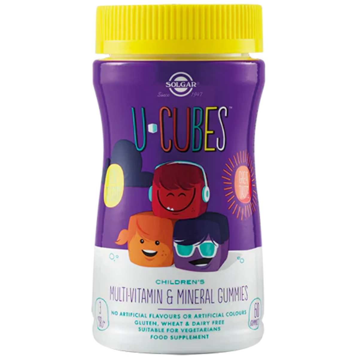 Solgar U-Cubes™ Children's Multivitamin and Mineral Gummies - Daily nutritional support for children.