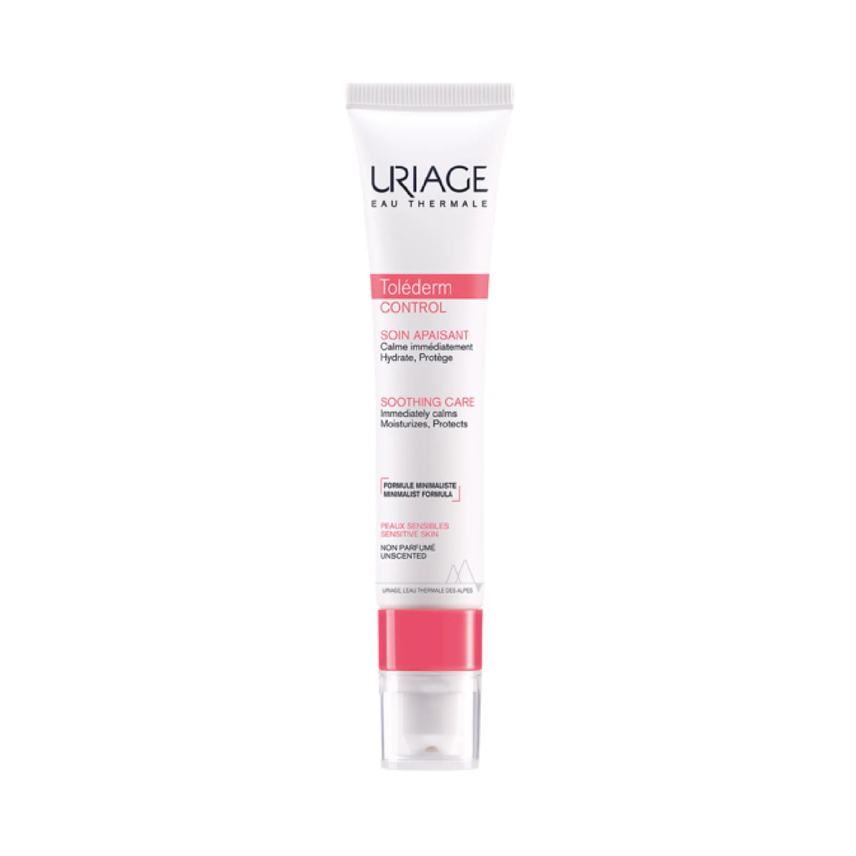Uriage Tolederm Control Soothing Care for sensitive skin relief and hydration.
