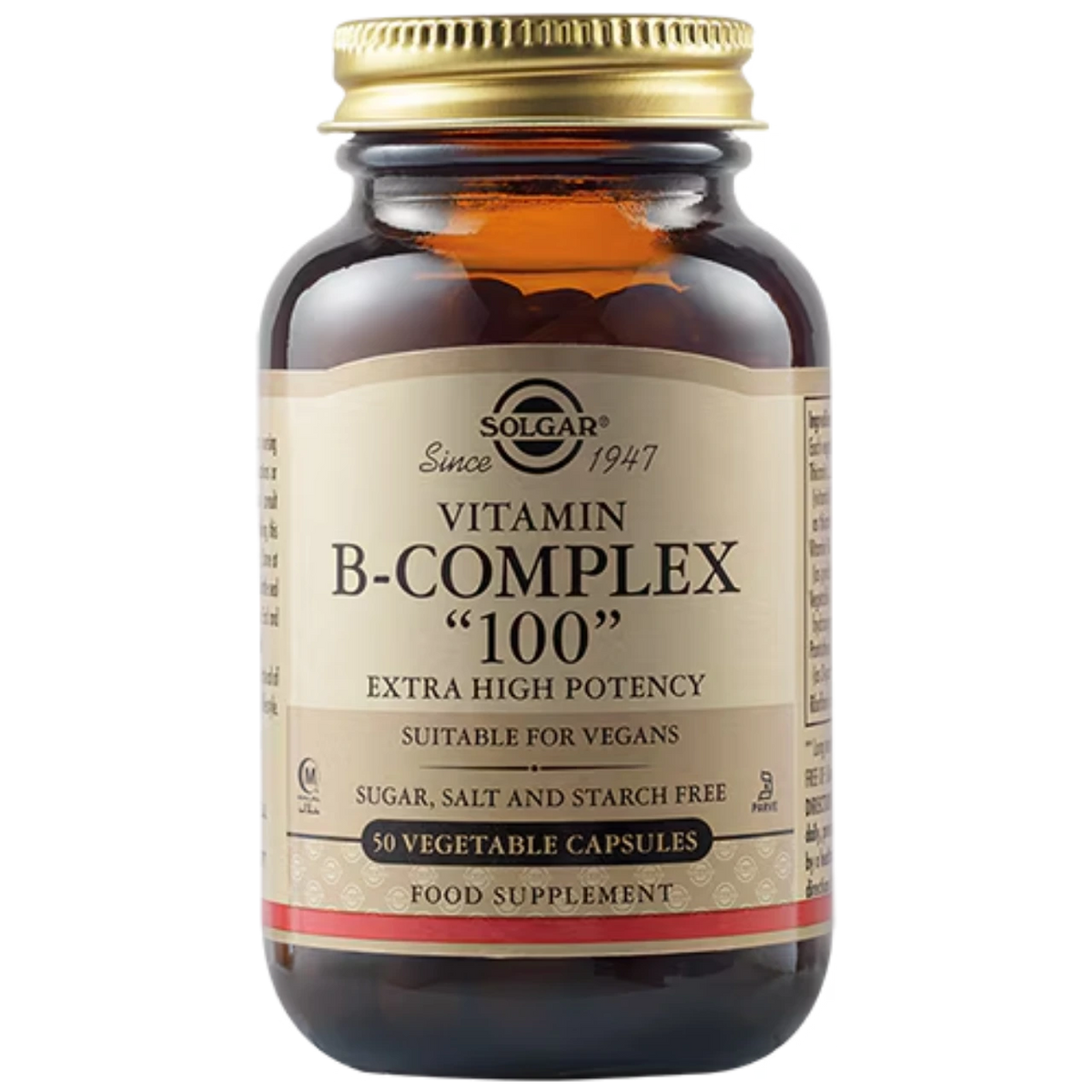 Solgar Vitamin B-Complex "100" Extra High Potency - Supports energy, metabolism, and nervous system health.