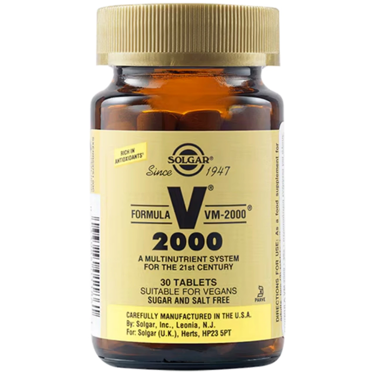 Solgar Polyvitamin VM-2000 - High potency multivitamin for energy and immune support.