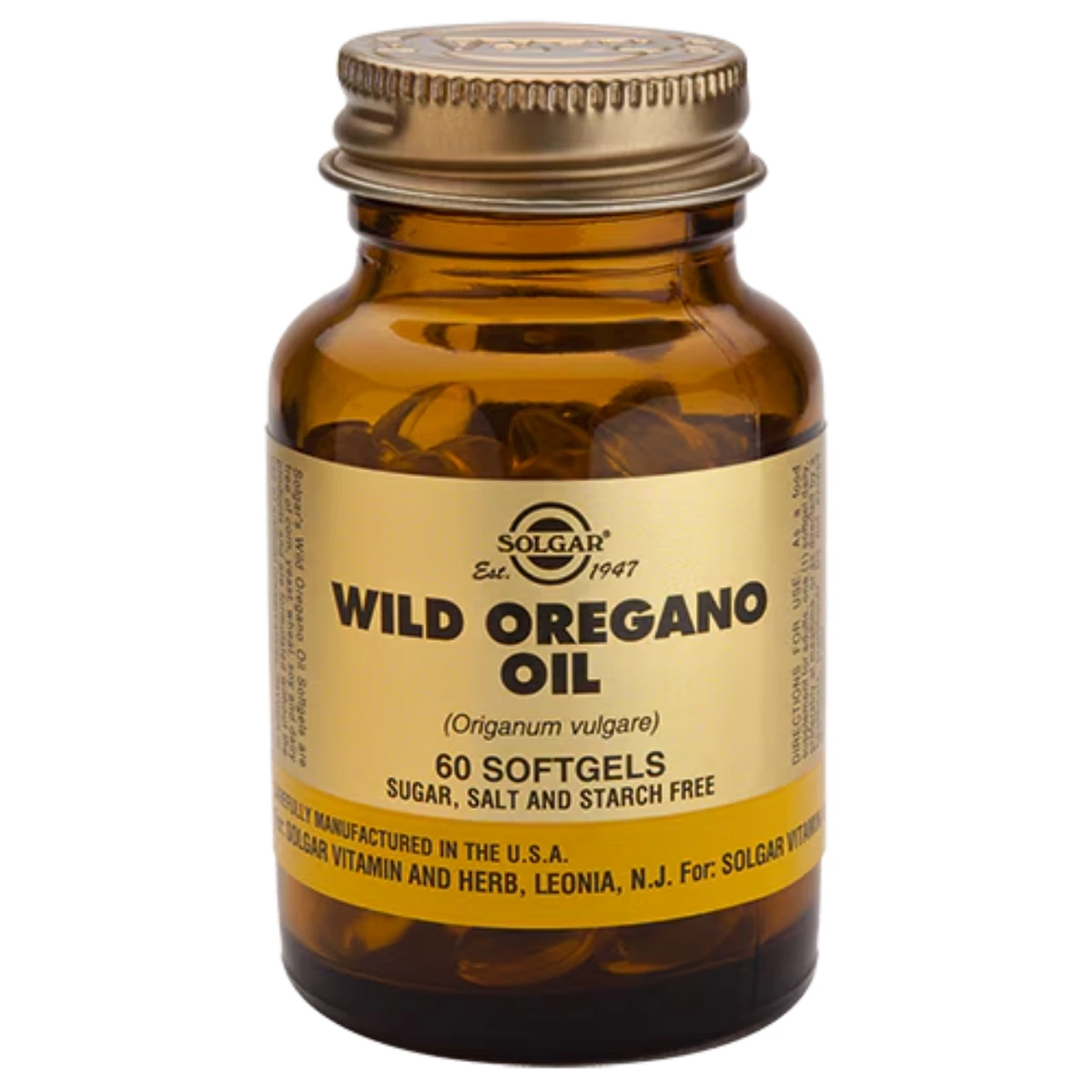 Solgar Wild Oregano Oil Softgels - Supports digestive health and immune function.