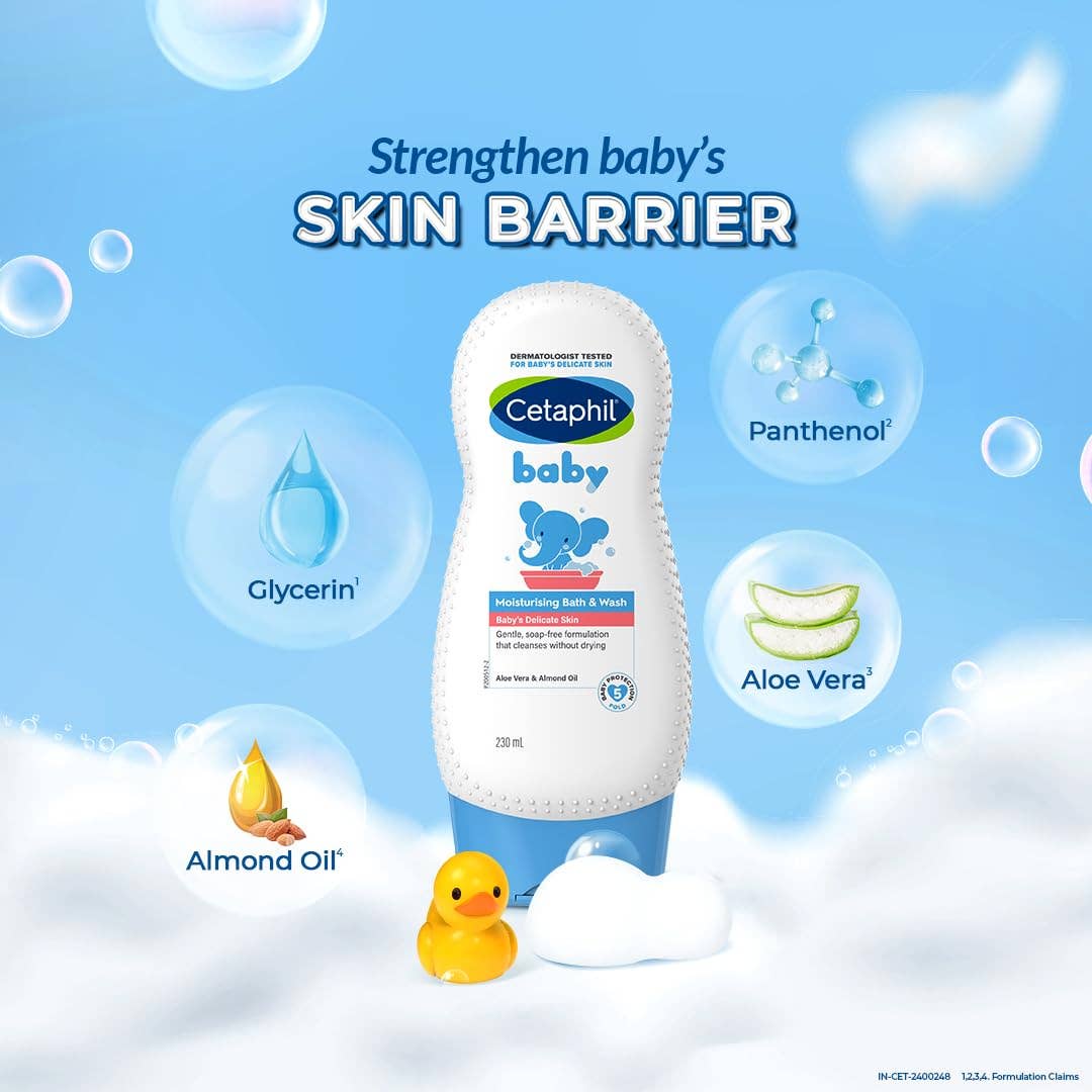 Cetaphil Baby Moisturising Bath & Wash, 230 ml