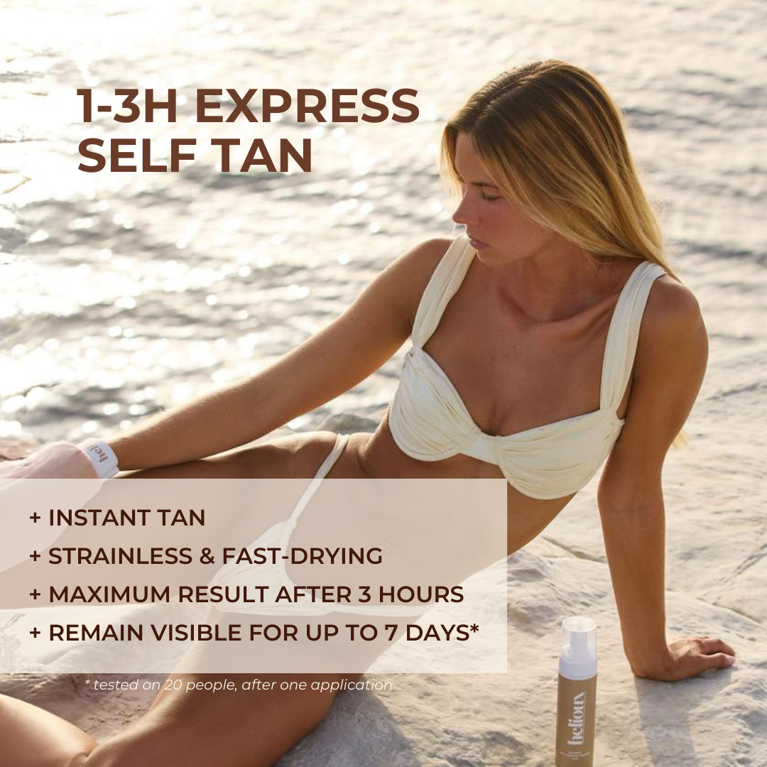 Helioux Self Tanning Mousse 1-3 Hour Express | Dark | Self Tanner