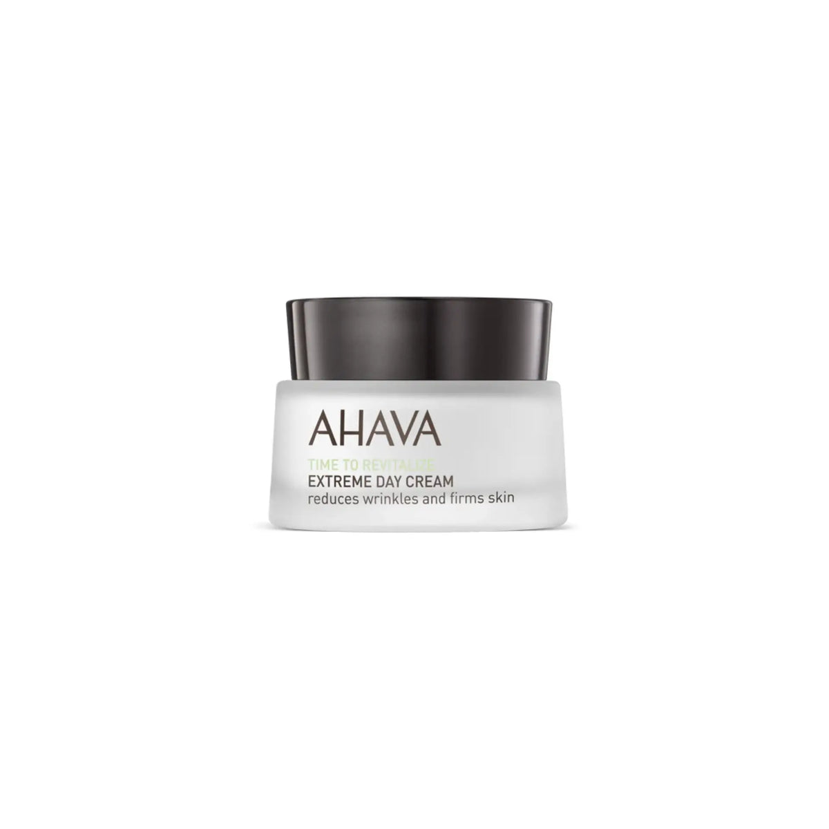 AHAVA Extreme Day Cream for skin firming, hydration, and anti-aging with Dead Sea minerals and Himalayan botanical extracts.