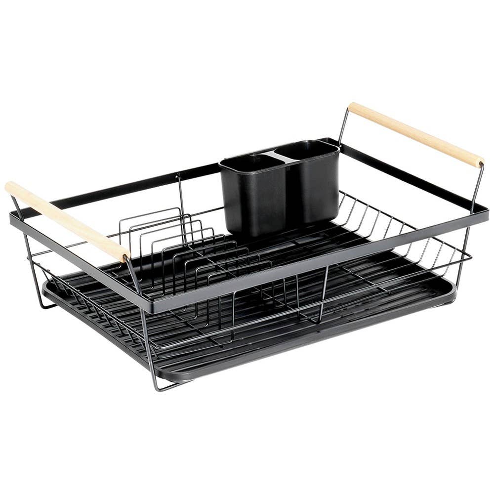 Dish Drainer Rack Black 50.5x33x18 cm 229189