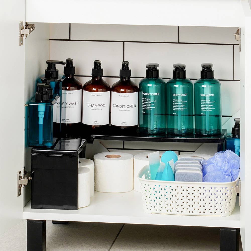 Kitchen Shelf Corner Black 47x32x15.5 cm 229207