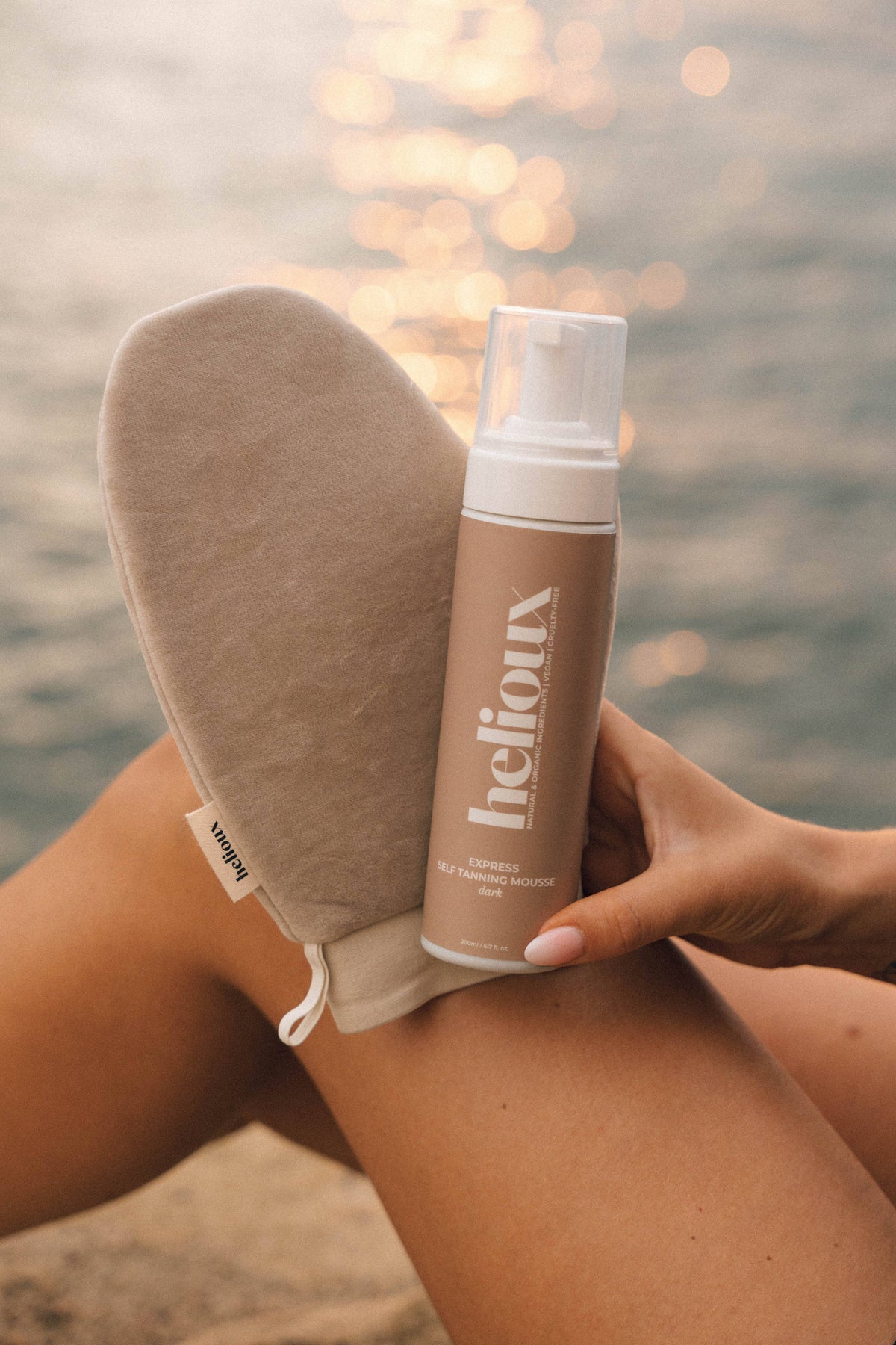 Helioux Self Tanning Mousse 1-3 Hour Express | Dark | Self Tanner