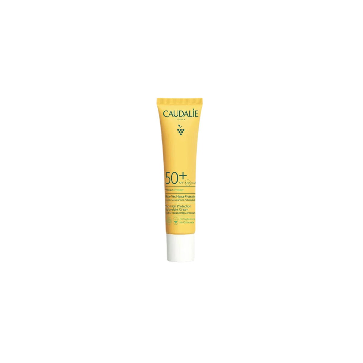 Caudalie Very High Protection Lightweight Cream SPF 50 – Lightweight sun cream for face with high SPF protection.