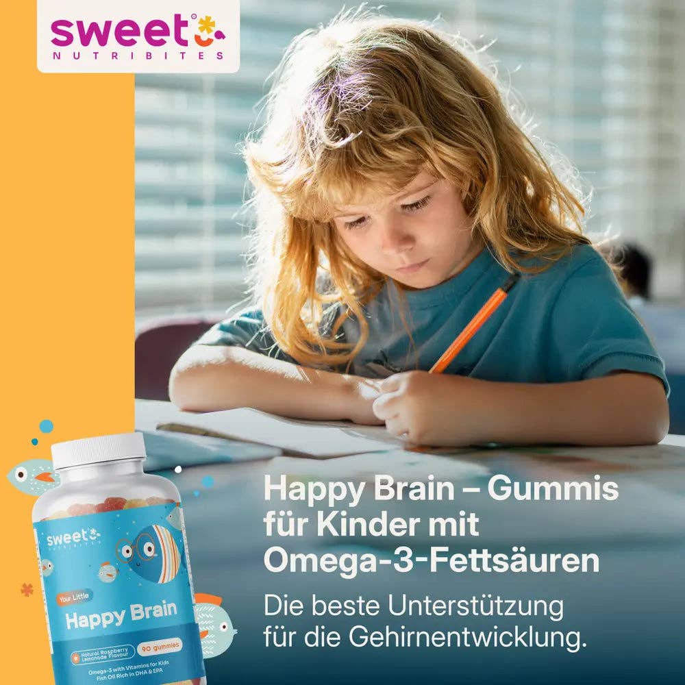 Sweet Nutribites Happy Brain – children's gummies with Omega-3