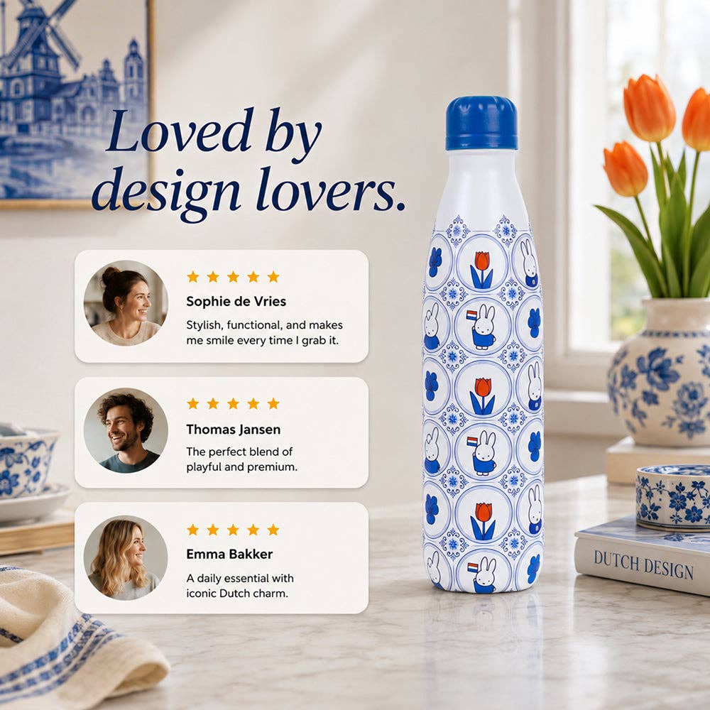 IZY Bottle - Tiles (Nijntje) - 500ml: Delft Blue