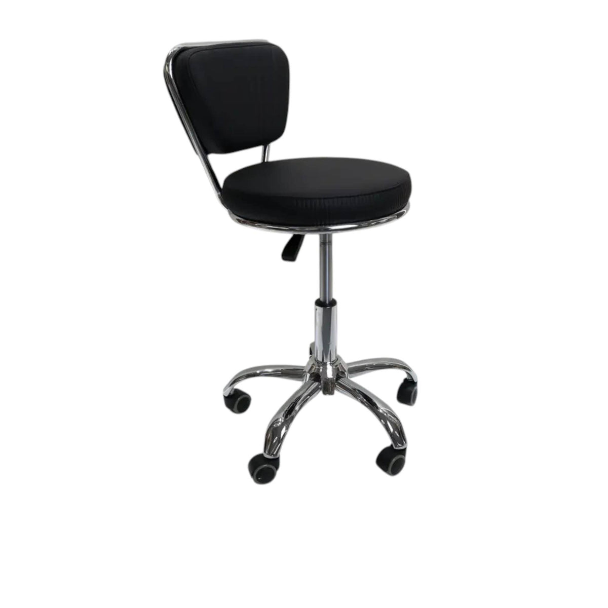 Extra Comfort & Smooth Mobility Pedi Stool: Off-White