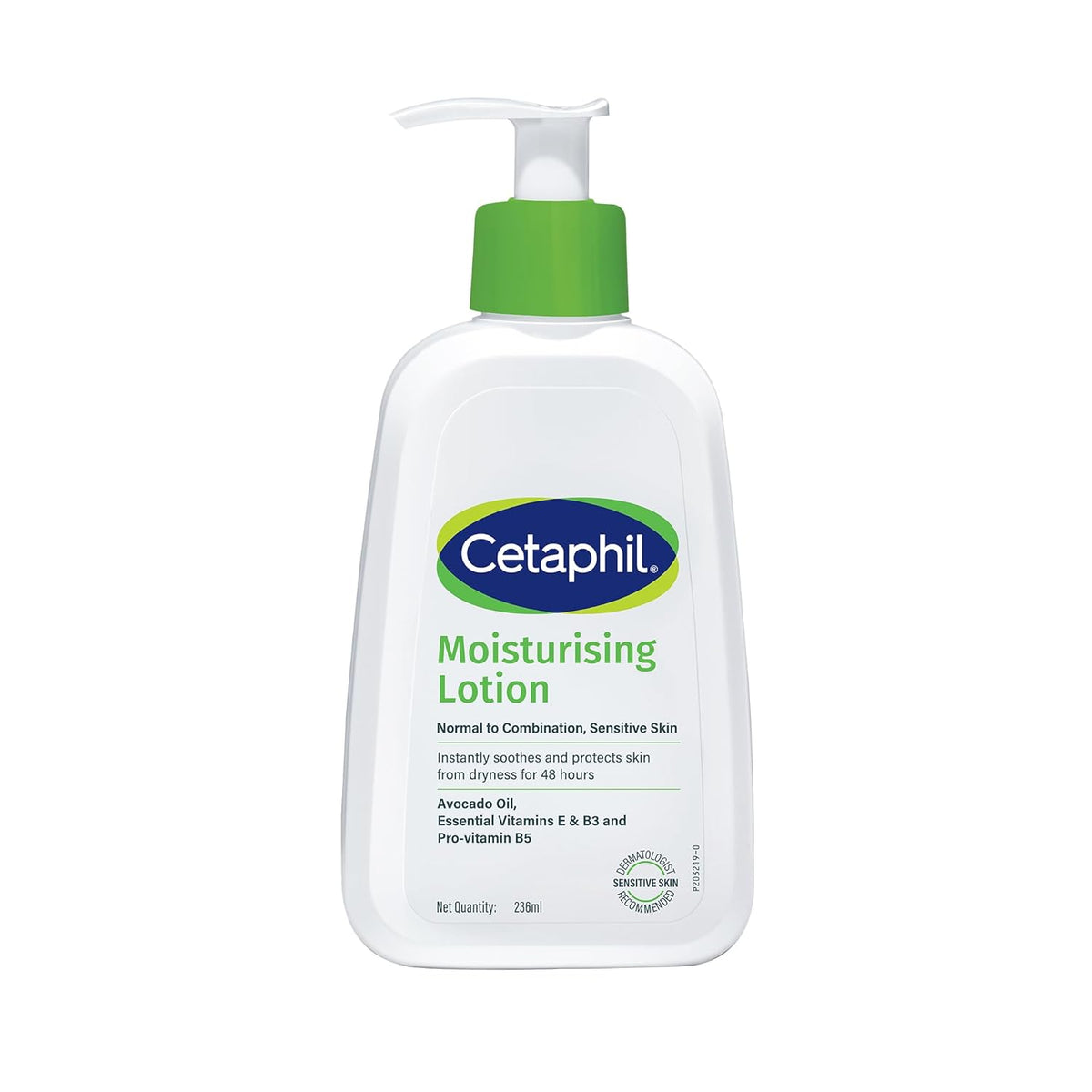 Cetaphil Moisturising Lotion for Dry to Normal & Sensitive Skin | 48H Hydration with Niacinamide, Panthenol & Glycerin | Fragrance-Free, Non-Greasy, Dermatologist Recommended, For Face and Body: 473 ml