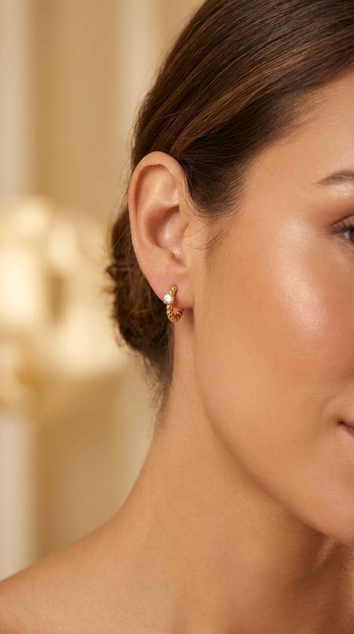 Stainless steel earrings 124AQ553: Gold / 100% Stainless steel