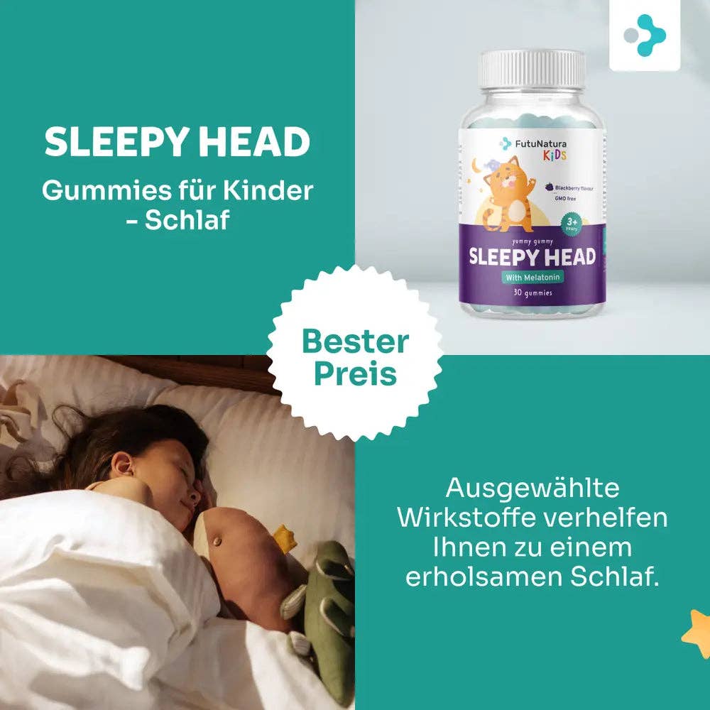 FutuNatura | Sleepy head - Melatonin for better sleep - 30 gummy candies