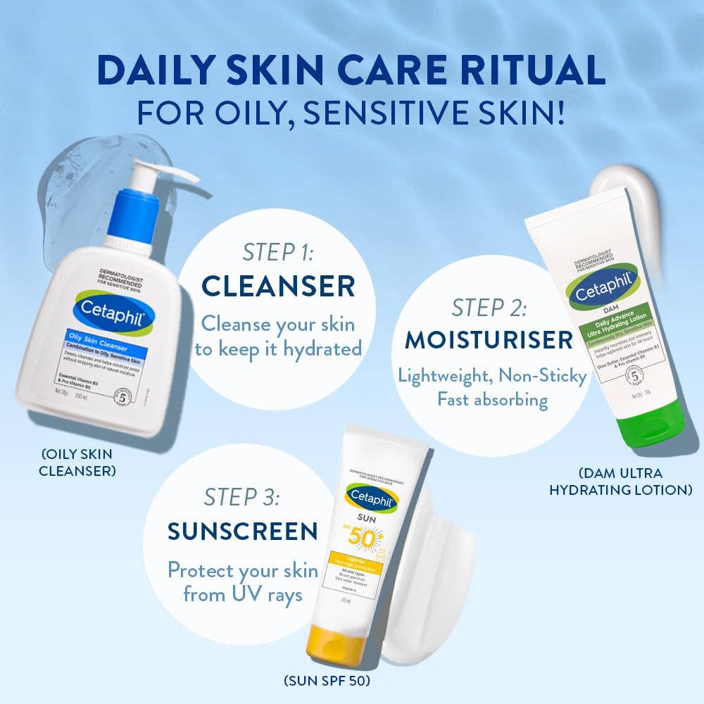 Cetaphil Oily Skin Cleanser , Daily Face Wash for Oily, Acne prone Skin , Gentle Foaming: 125 ml