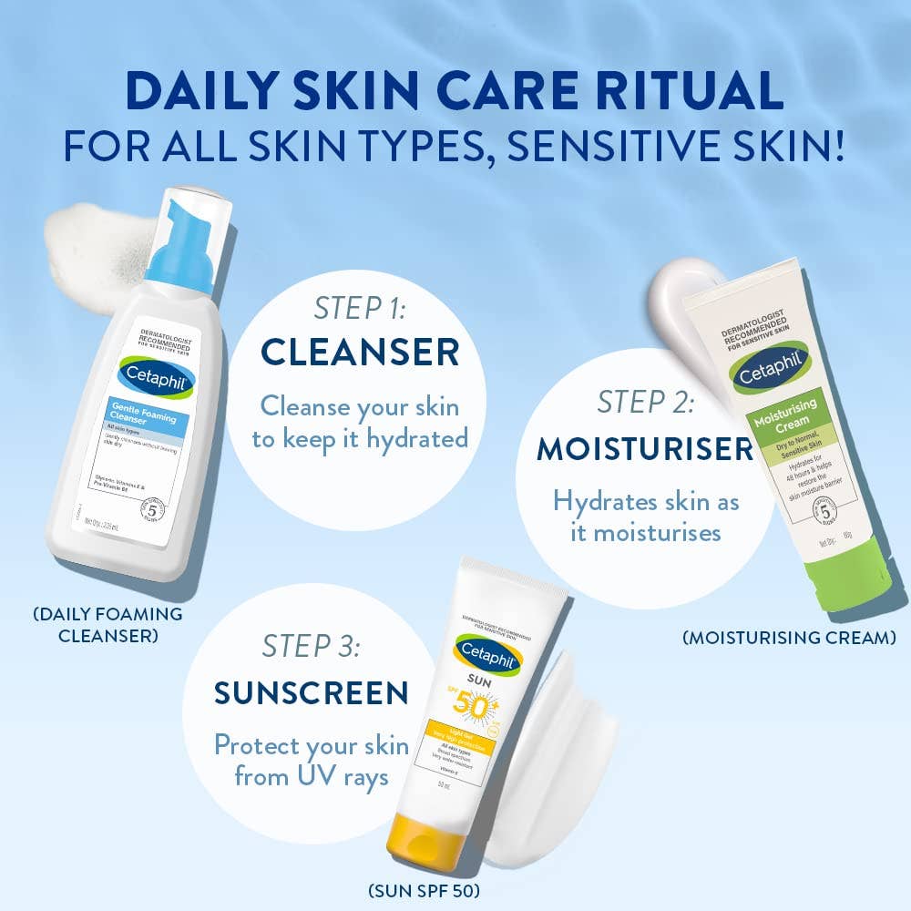Cetaphil Foaming Face Wash, Gentle Foaming Cleanser For All Skin Types, 236 ml| Foaming Face Wash With Vitamin E, B5| Dermatologist Recommended