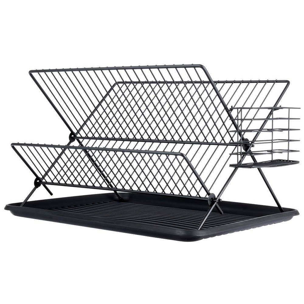 Dish Drainer Rack Black 45x32x25.5 cm 150622