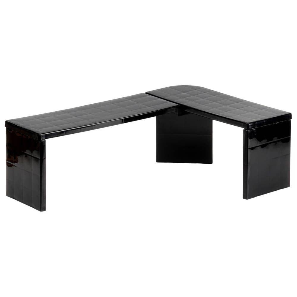 Kitchen Shelf Corner Black 47x32x15.5 cm 229207