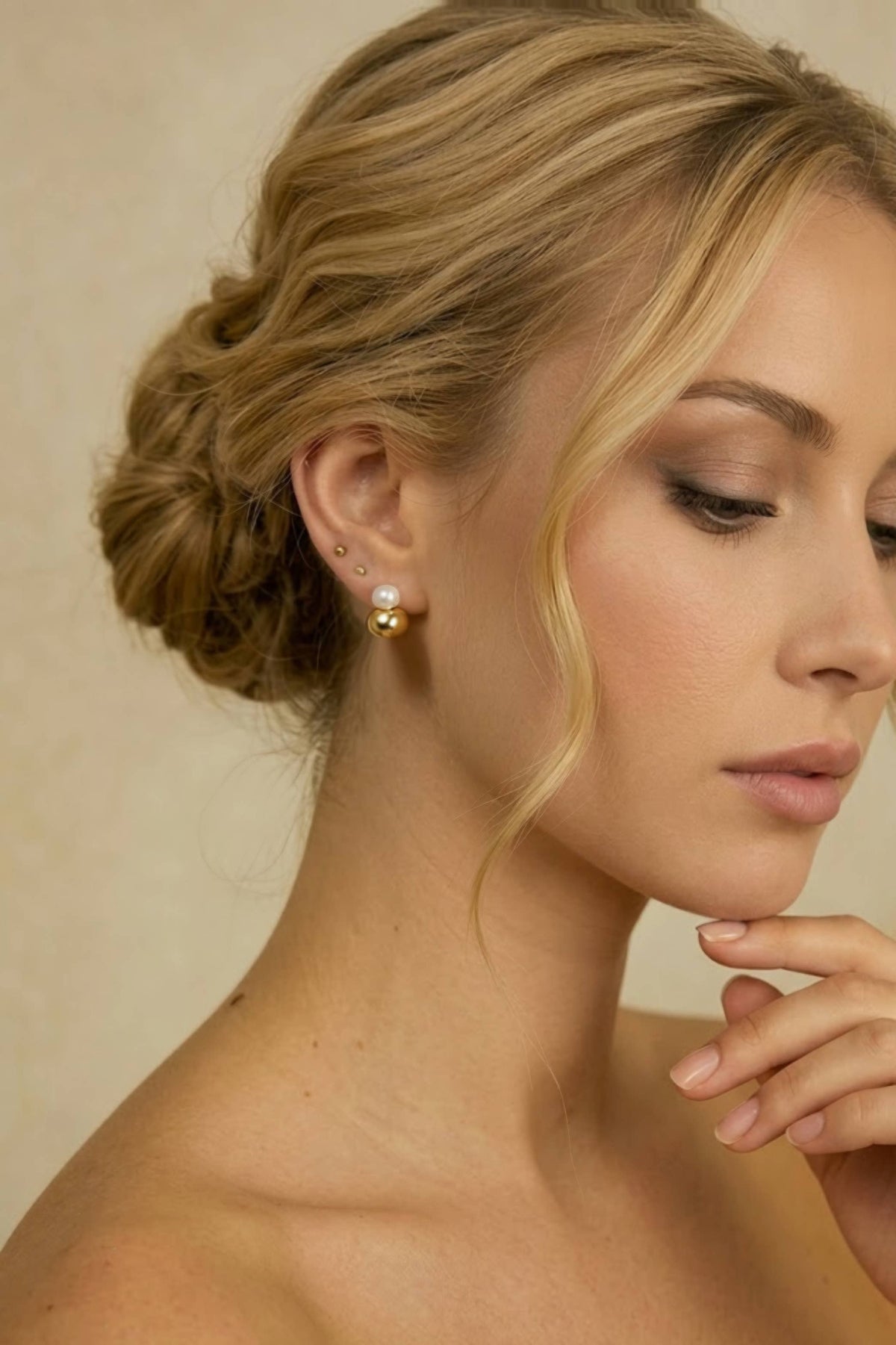 Stainless steel earrings 124AQ311N: Or