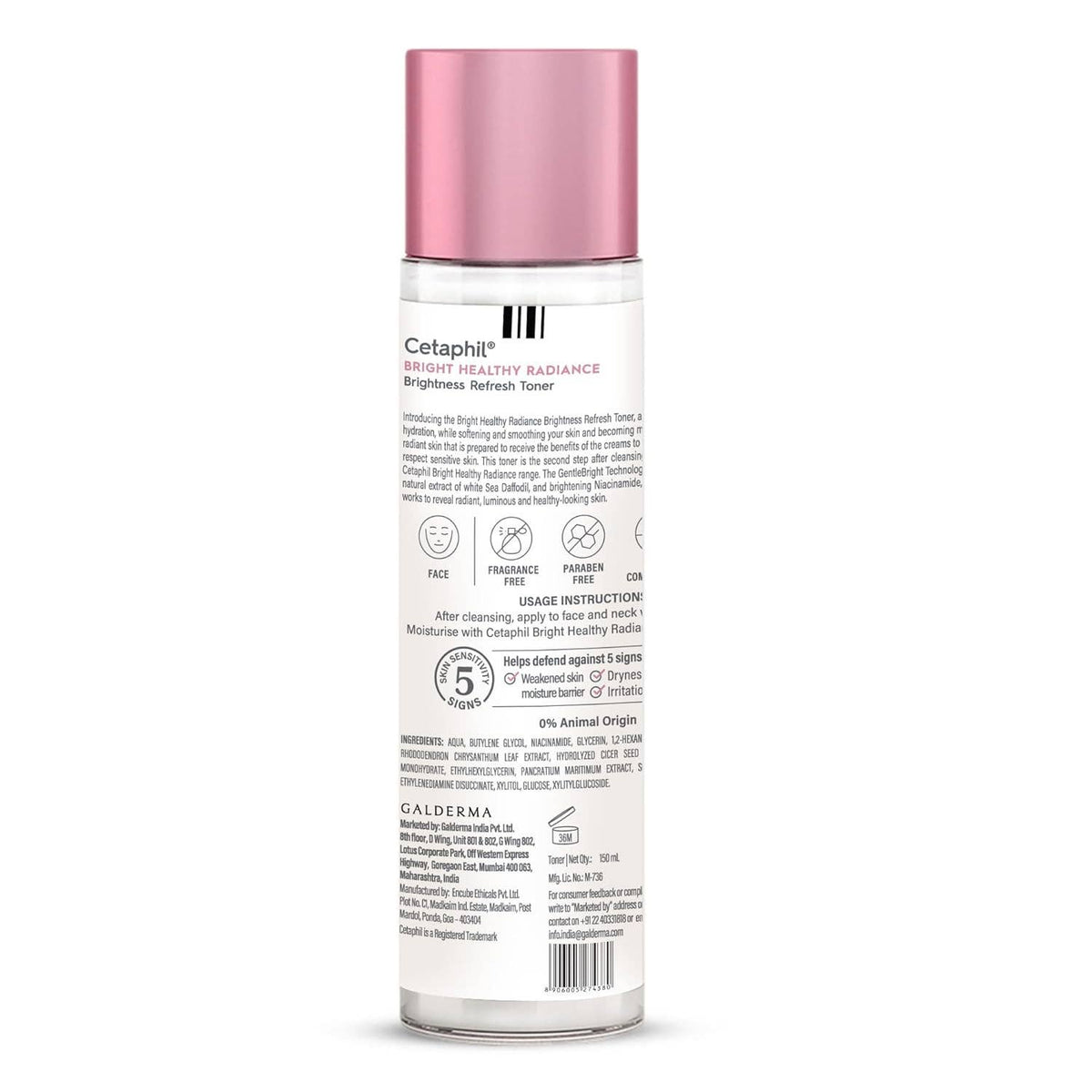 Cetaphil Bright Healthy Niacinamide Vitamin B3, Radiance Refresh Toner Cream, 150 ml