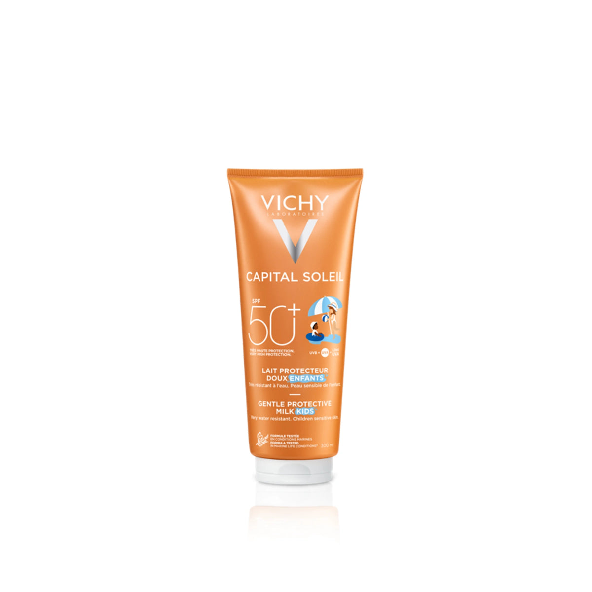 Vichy Capital Soleil Kids Sunscreen Lotion SPF 50+ - High protection for children's sensitive skin.