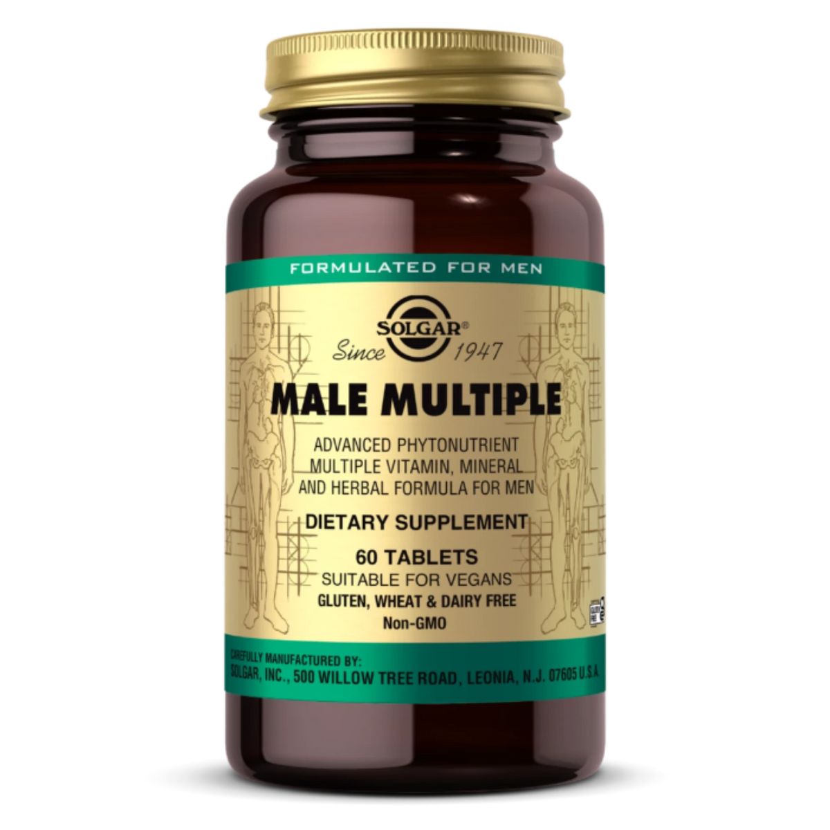 Solgar Male Multiple Tablets - Supports men's health with essential nutrients.