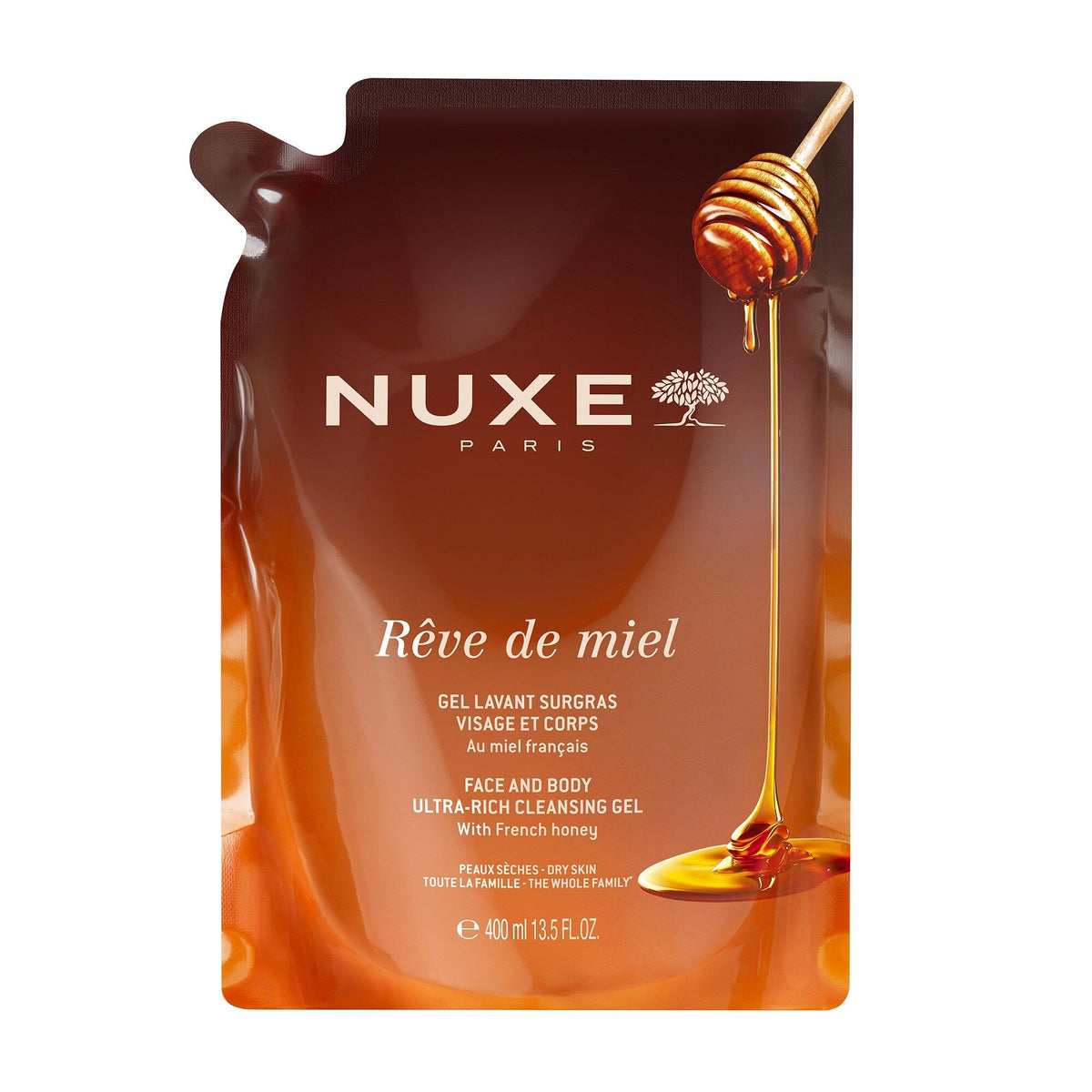 NUXE Rêve De Miel Face & Body Cleansing Gel Refill 400ml