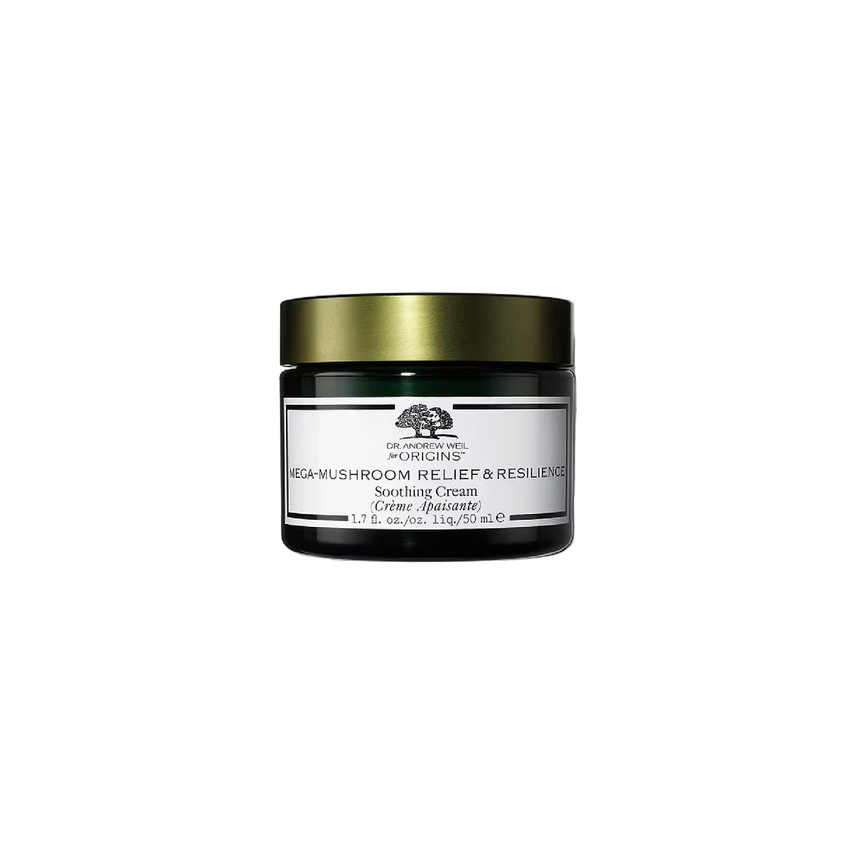 Origins Dr. Andrew Weil Mega-Mushroom Relief & Resilience Soothing Cream – soothing moisturiser with Reishi and Hyaluronic Acid for sensitive skin.