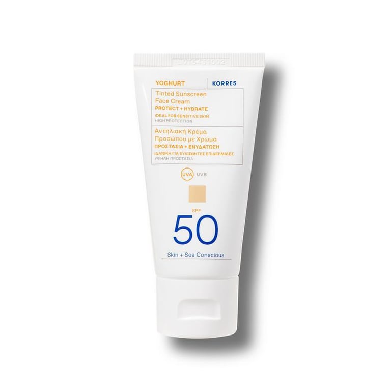 KORRES Yoghurt Tinted Sunscreen Face Cream SPF 50 50ml