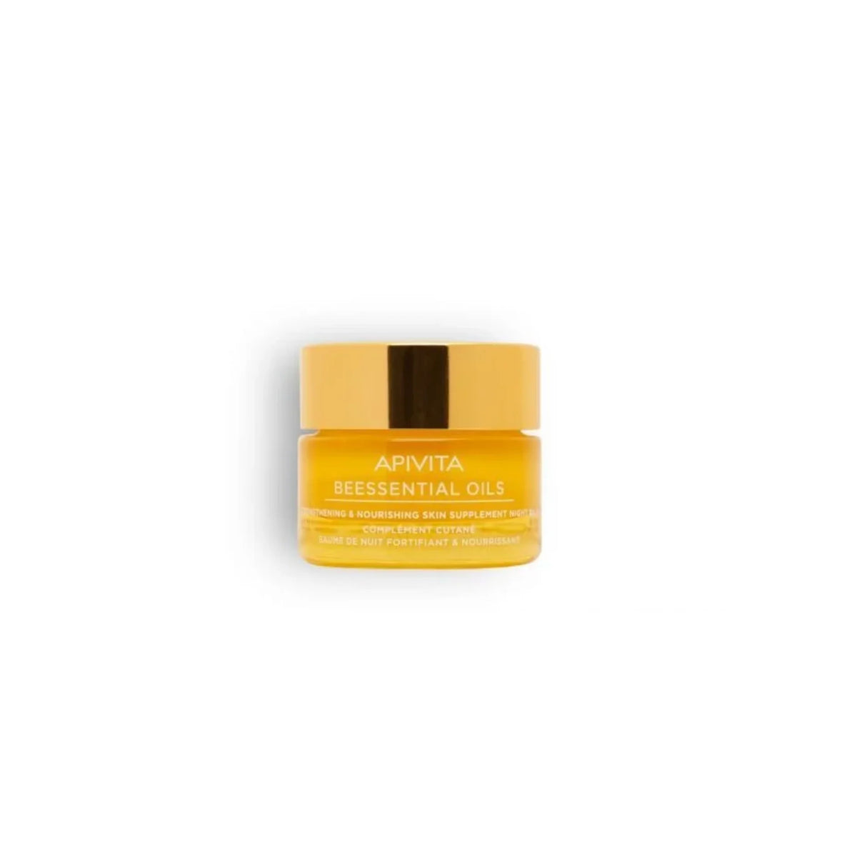 Apivita Strengthening-Nourishing Skin Supplement Night Balm for deep overnight hydration and nourishment.