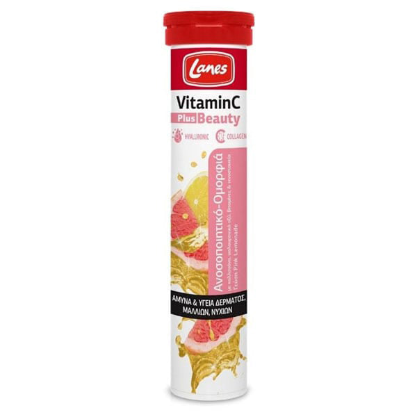 Lanes Vitamin C Plus Beauty 500mg Pink Lemonade 20 Effervescent Tablets